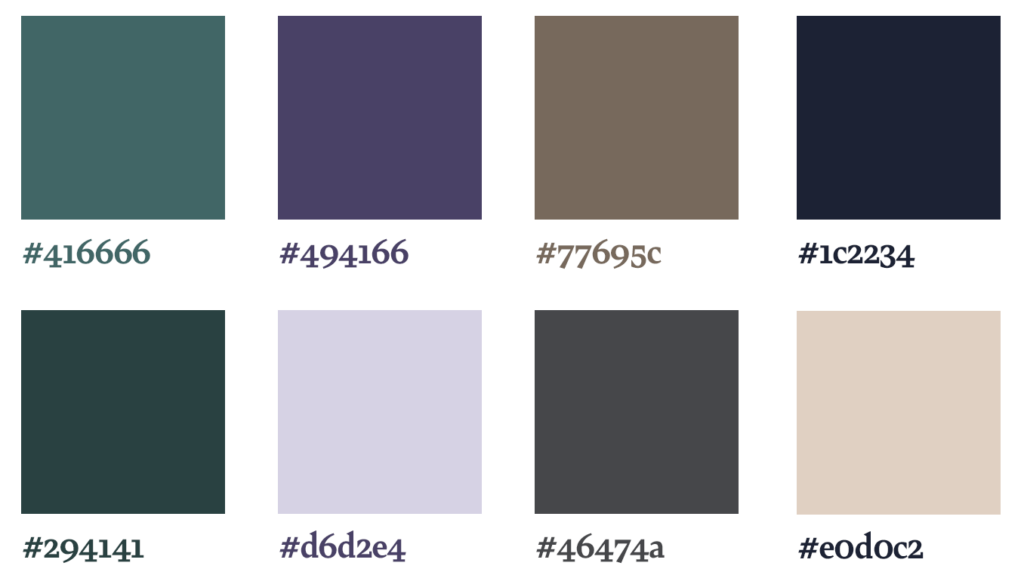 Dark and moody color palette