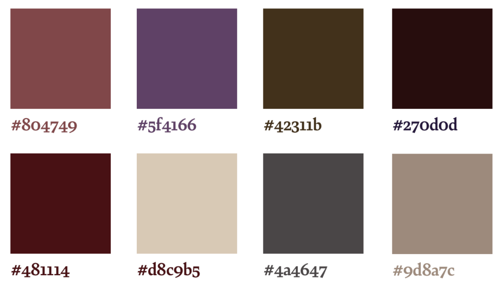 Dark and moody color palette